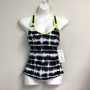 NWT ZeroXposur Women's Tie Dye Print UPF 30+ Padded Tankini Swim Top XS
